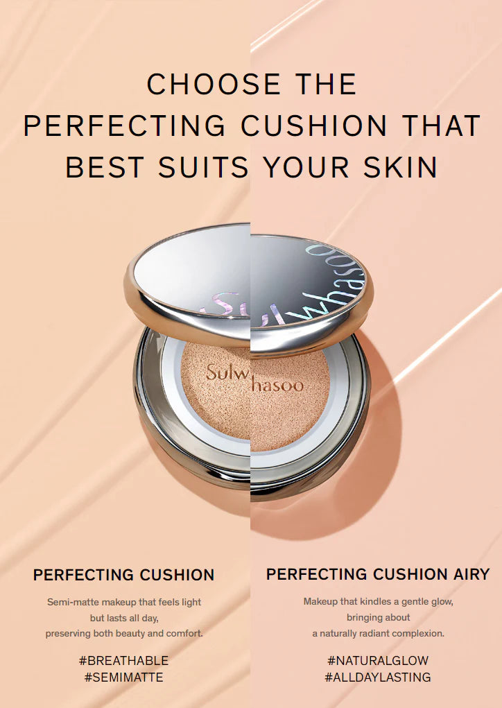 SULWHASOO Perfecting Cushion SPF50+ PA+++ 15g+15g Refill [Select from 8 Shades]