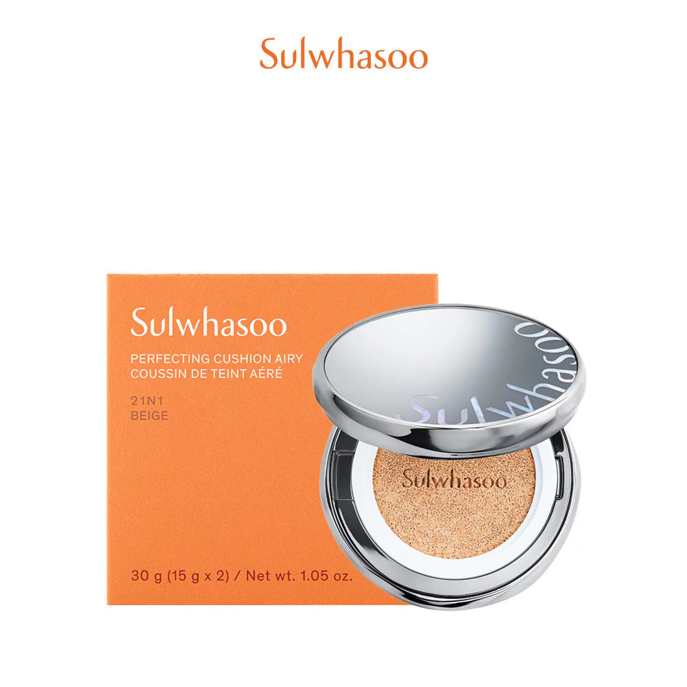 SULWHASOO Perfecting Cushion Airy SPF50+ PA+++ 15g+15g Refill [Select from 6 Shades]