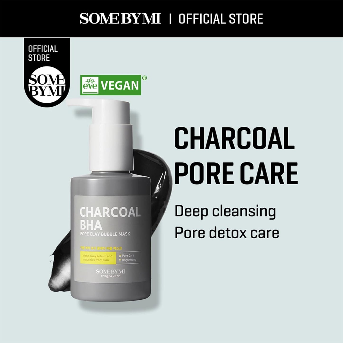 SOME BY MI Charcoal BHA Pore Clay Bubble Mask 120g