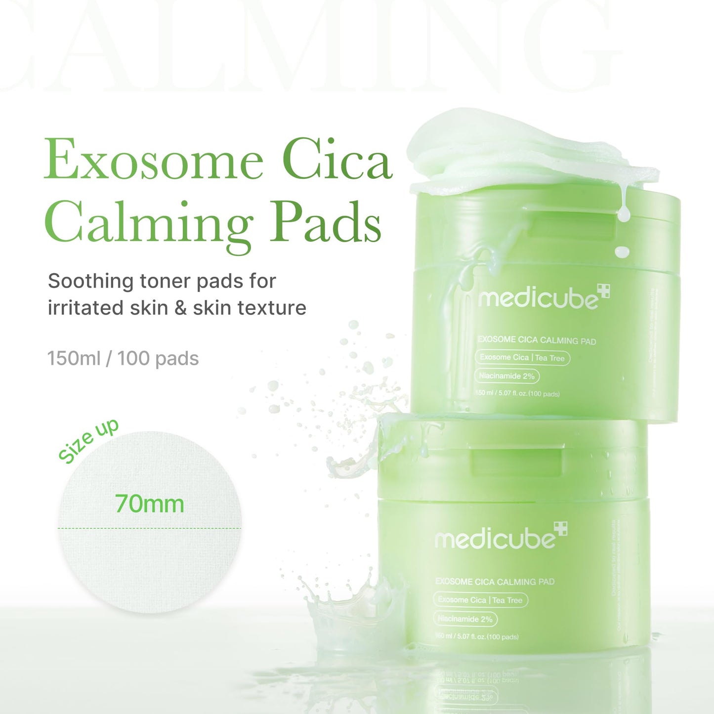 MEDICUBE Exosome Cica Calming Pad 100ea [150ml]