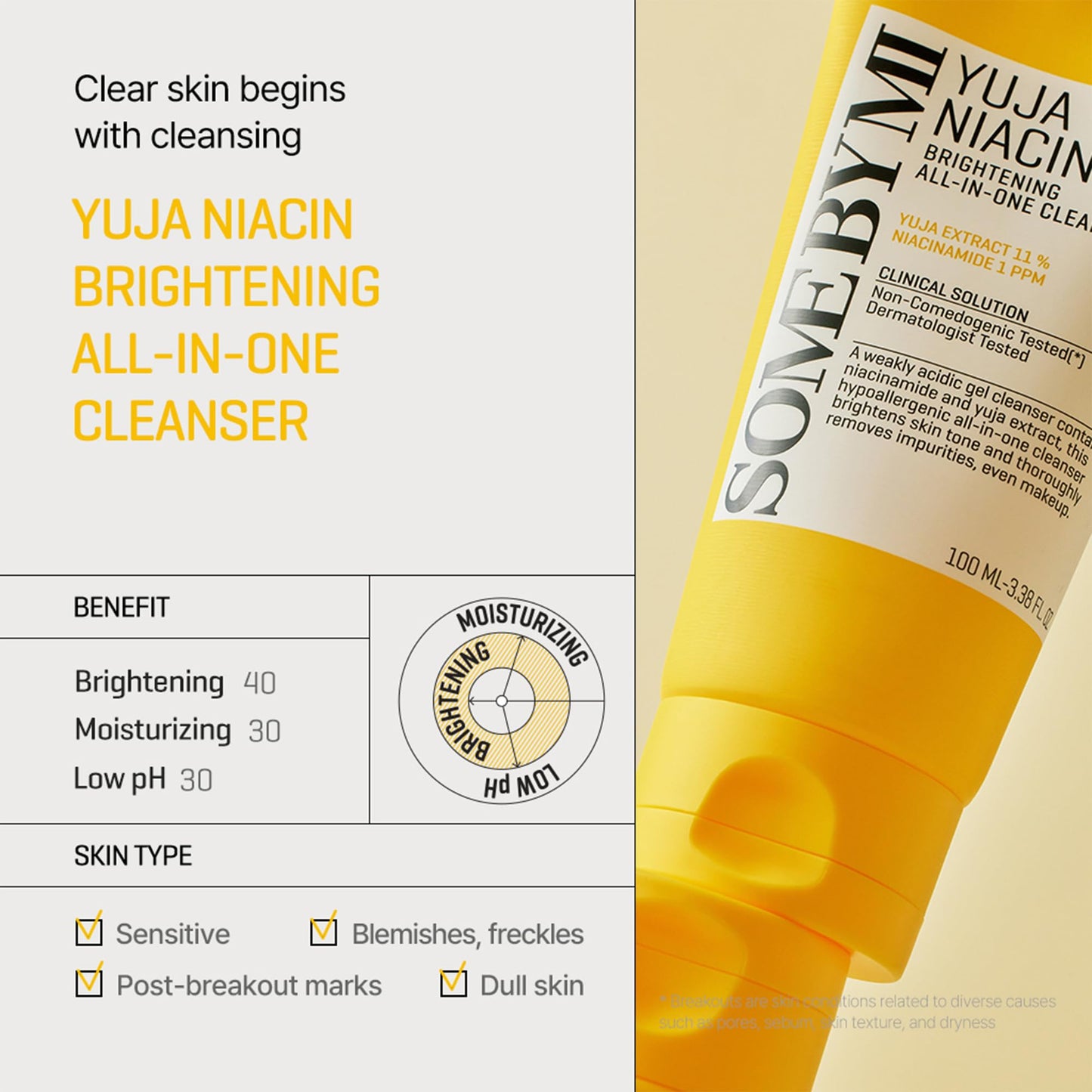 SOME BY MI Yuja Niacin Brightening All-in-One Cleanser 100ml