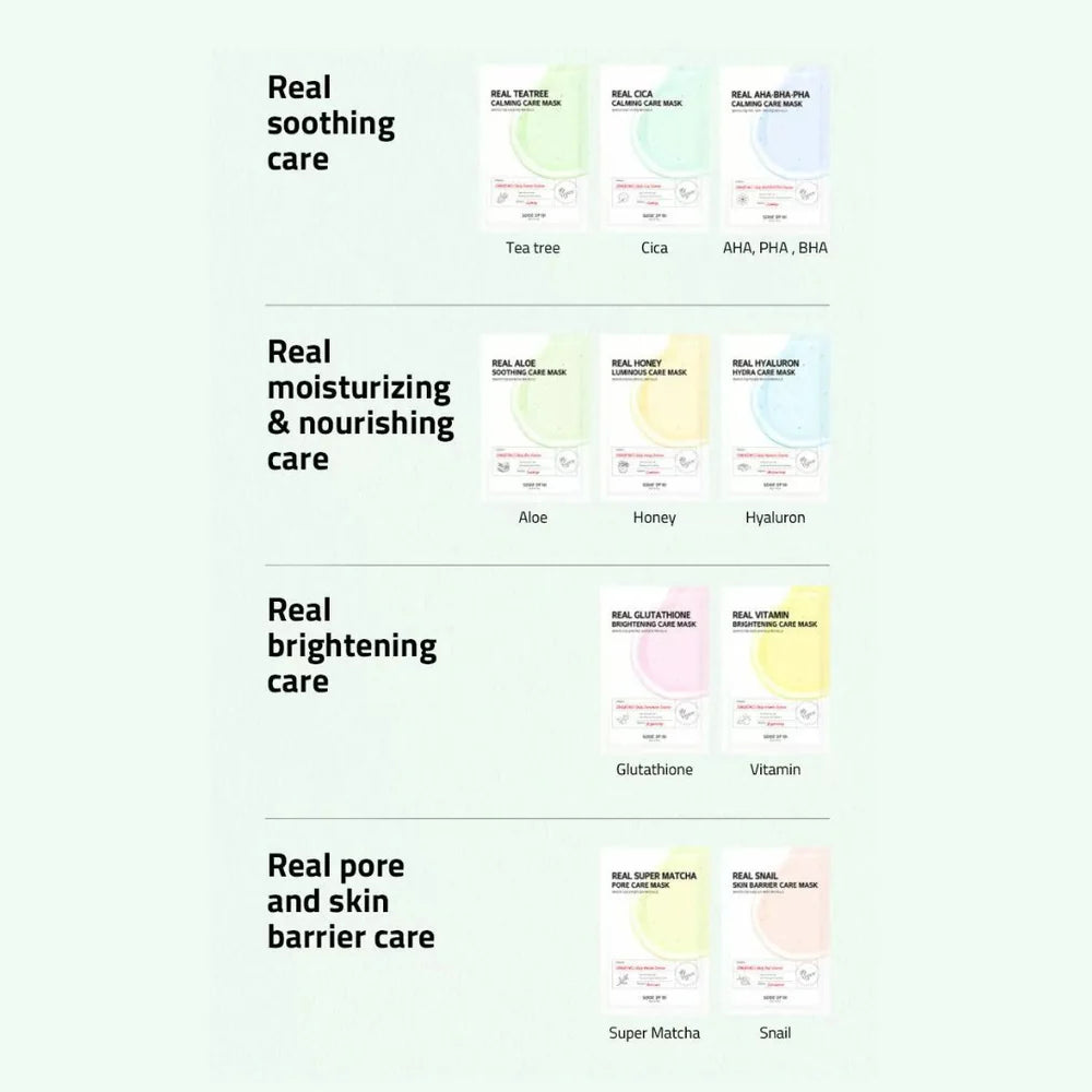 SOME BY MI Real Care Mask 10ea x 20g [10 Types]