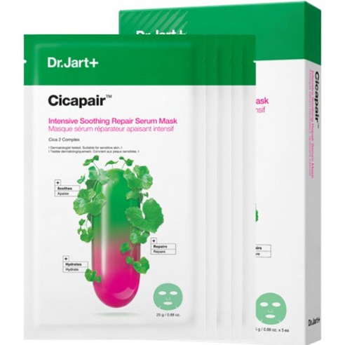 Dr.Jart+ Cicapair™ Sensitive Skin Serum Face Mask For Redness 5 Sheets x 25g