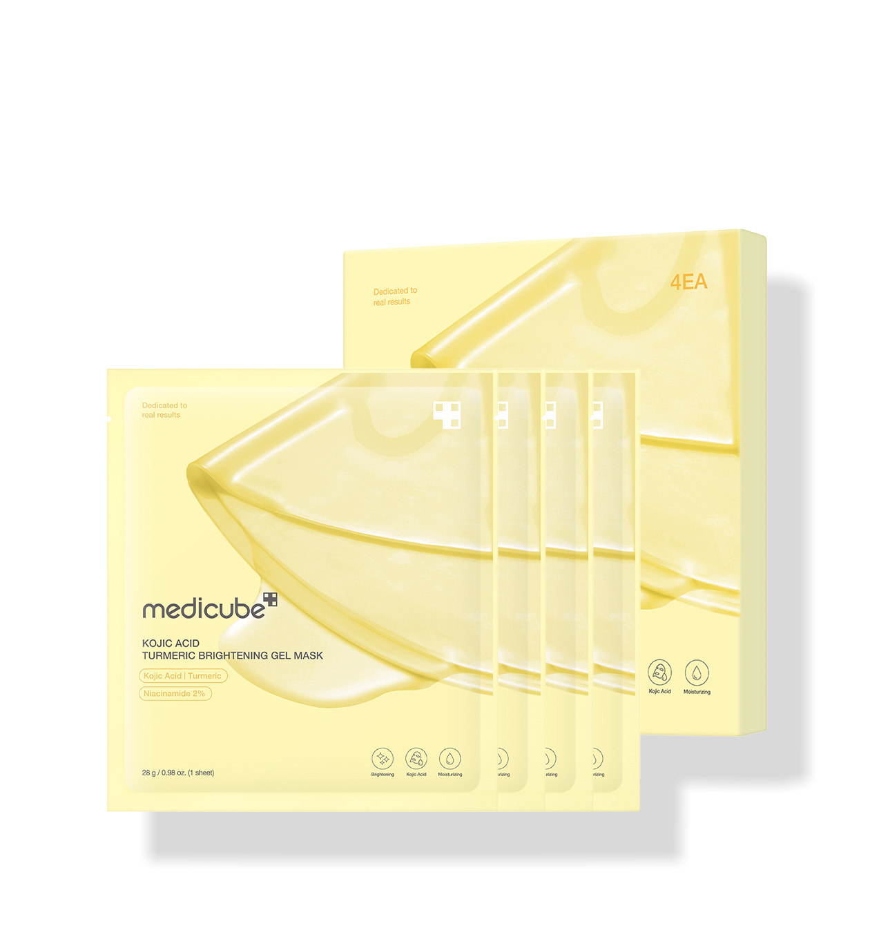 MEDICUBE Kojic Acid Turmeric Brightening Gel Mask Sheet 4ea x 28g